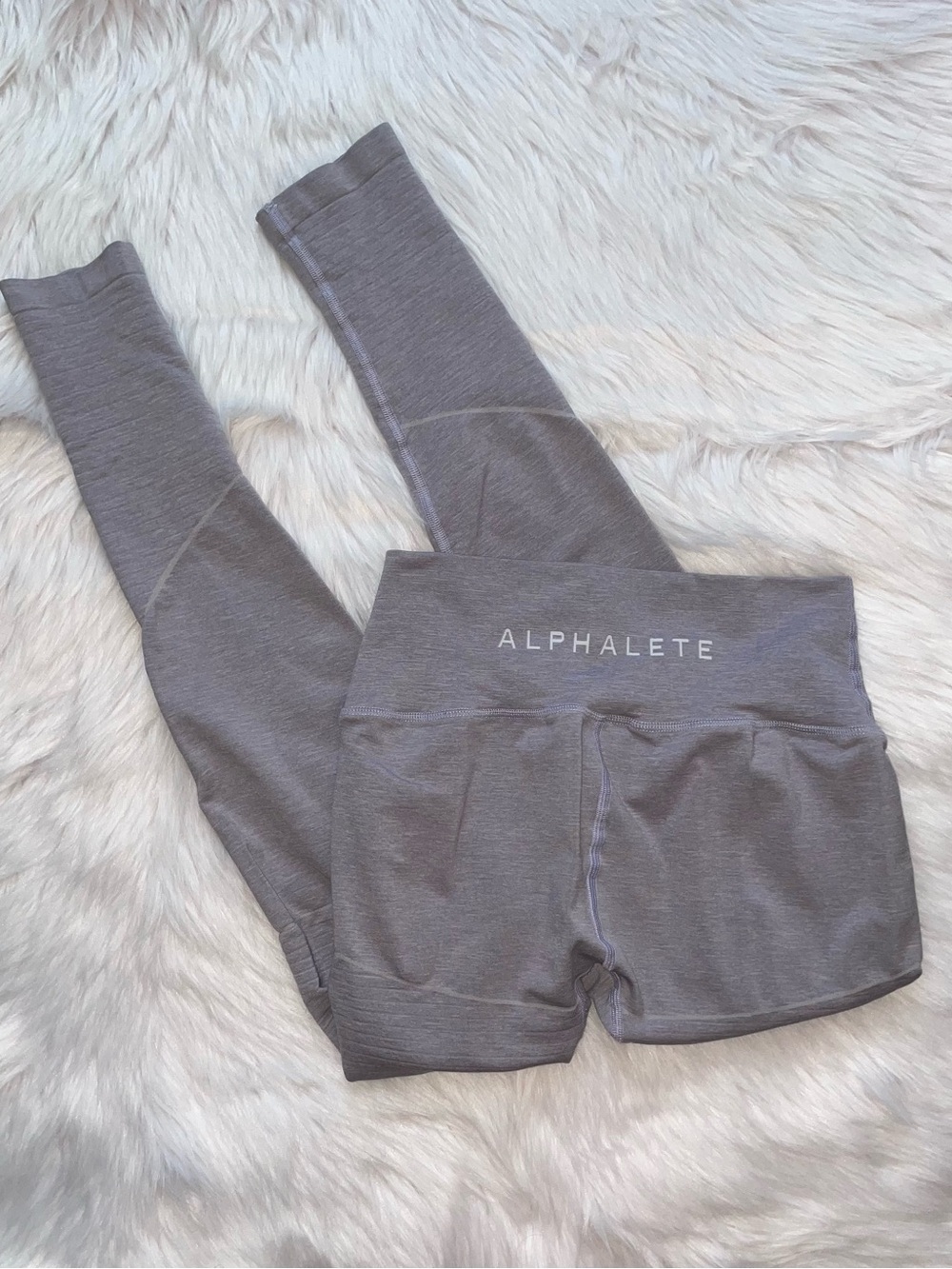 Alphalete light purple leggings women’s L large high waisted workout gym legging